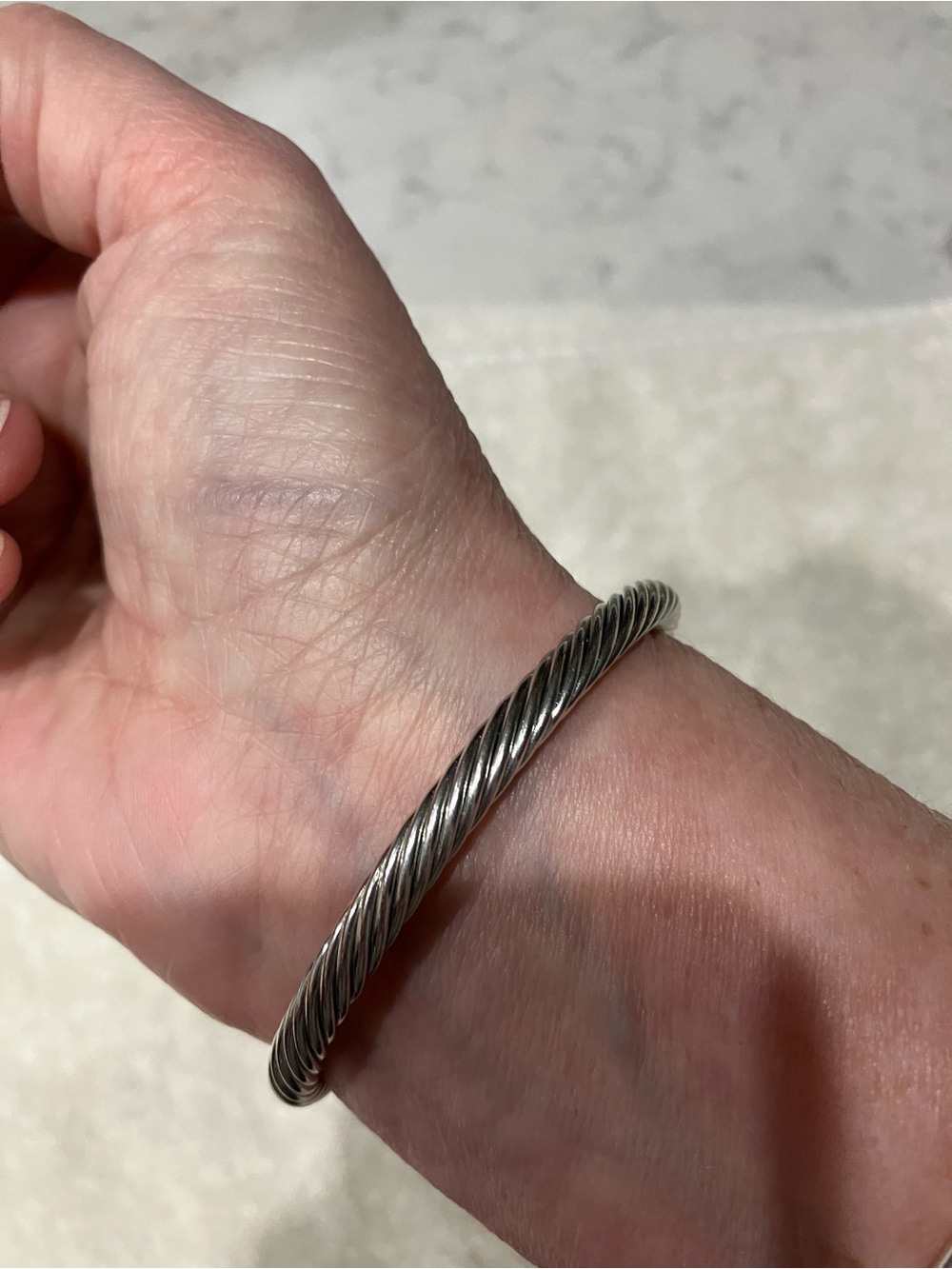 David Yurman Two-Tone Cable Bracelet in Silver and Gold - Picture 7 of 11